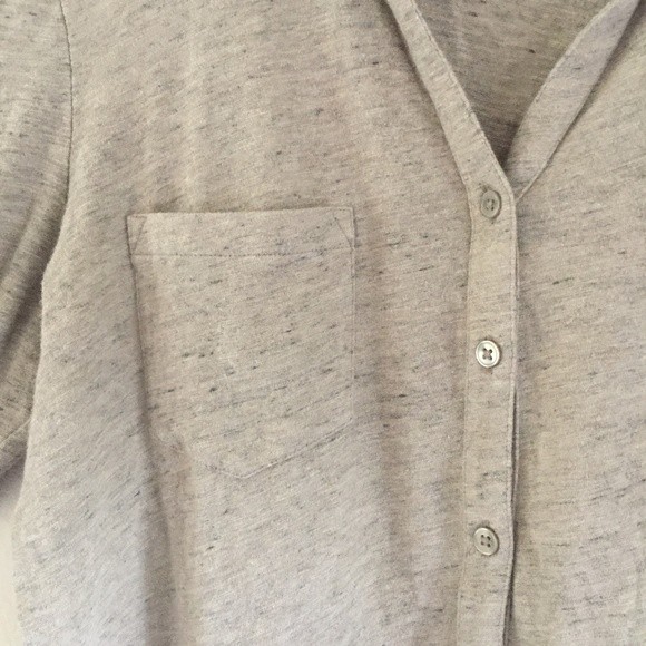 Natural Reflections Cotton Button Down Shirt L Ecru Tan Long Sleeve Outdoor - Picture 2 of 5